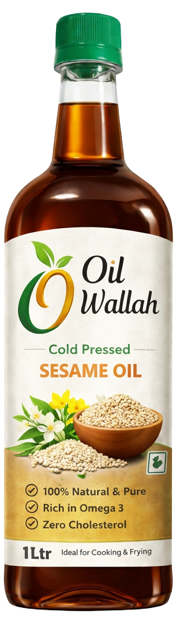 Cold Pressed Sesame Oil 100% Pure 1 Litre Pack | Oilwallah
