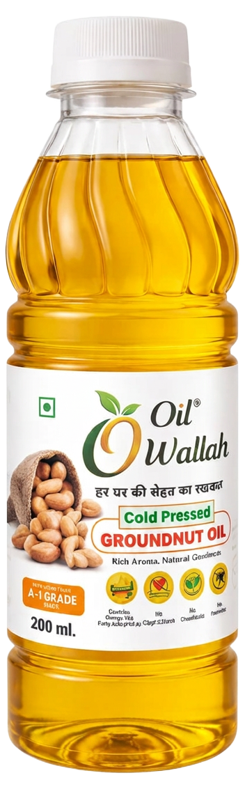 Cold Pressed Groundnut Oil 100% Pure 200 ml Pack | Oilwallah