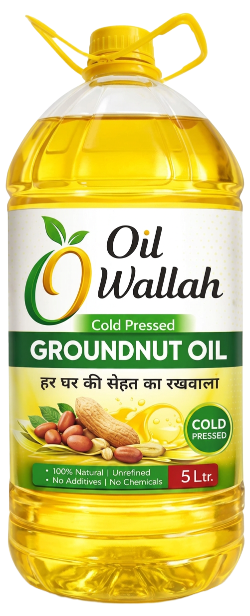 Cold Pressed Groundnut Oil 100% Pure 5 Litre Pack | Oilwallah
