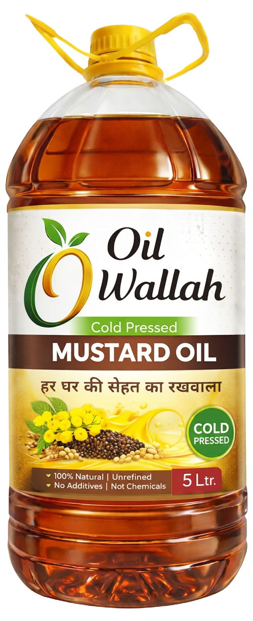 Cold Pressed Mustard Oil 100% Pure 5 Litre Pack | Oilwallah