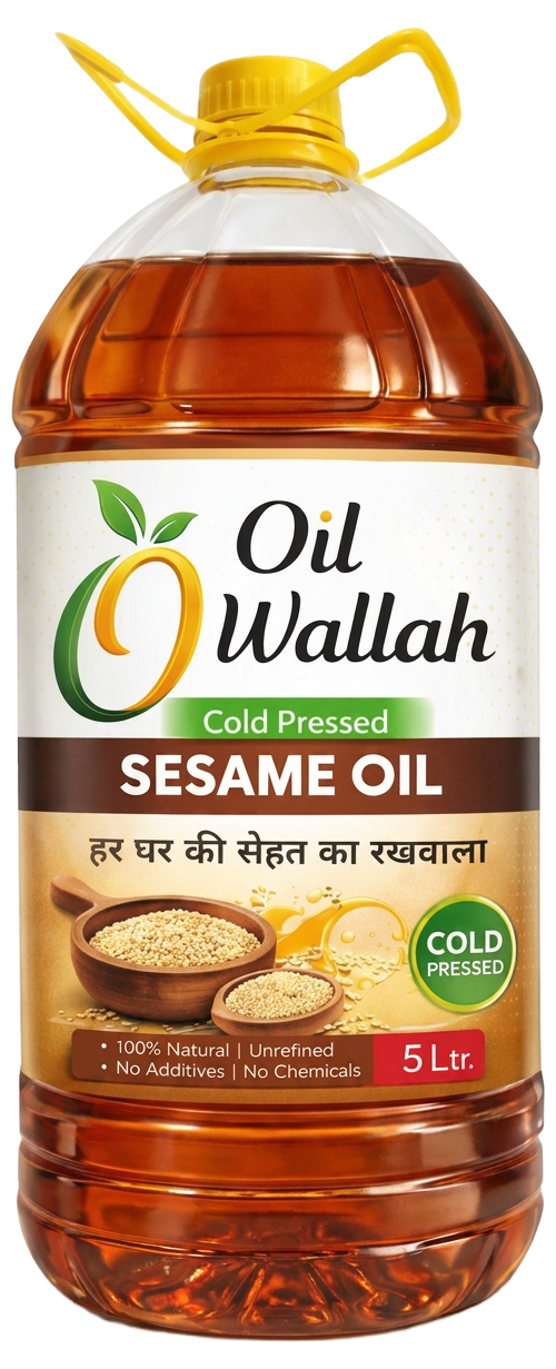 Cold Pressed Sesame Oil 100% Pure 5 Litre Pack | Oilwallah
