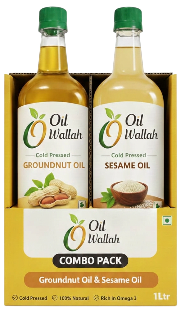 Groundnut & Sesame Oil Combo Pack 1L | Oilwallah