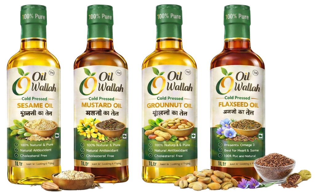 Har Ghar Rasoi Combo — 4 x 1L Cold Pressed Oils | Oilwallah