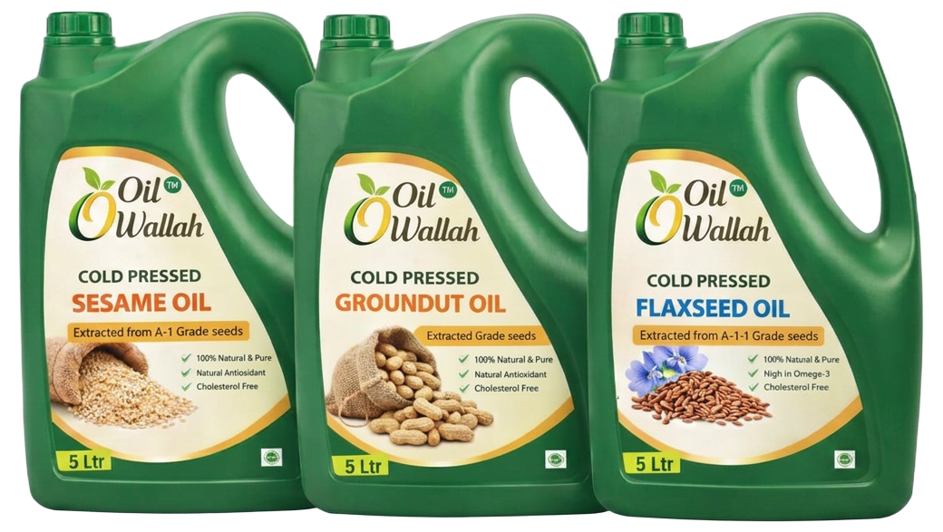 Health & Fitness Combo — 3 x 5L Cold Pressed Oils | Oilwallah