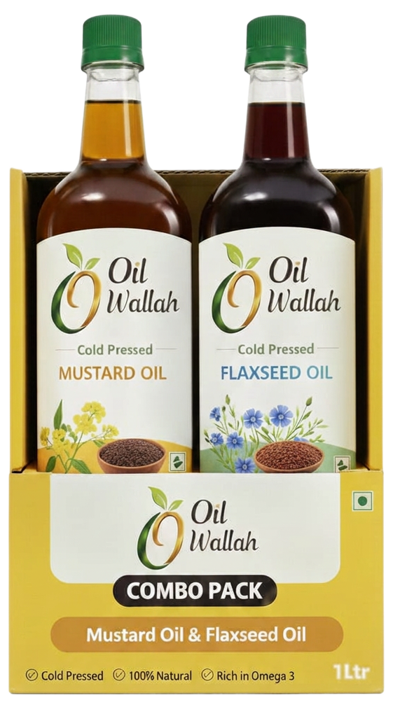 Mustard & Flaxseed Oil Combo Pack 1L | Oilwallah