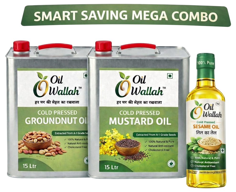 Smart Saving Mega Combo — 2 x 15L + 1L Sesame | Oilwallah